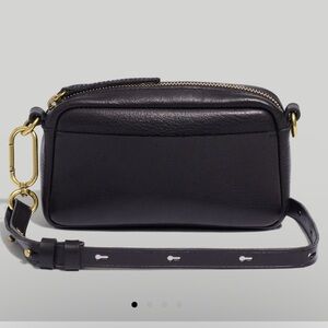 Madewell Mini The Leather Carabiner Crossbody Bag  black